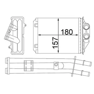 MAHLE AH213000S W&auml;rmetauscher Heizung f&uuml;r FIAT 500 / C (312_) Panda (169_) FORD Ka (RU8)