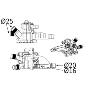 MAHLE TH6683 Thermostat f&uuml;r CITROEN PEUGEOT TOYOTA 1.41.6D FIAT Scudo 2.0D