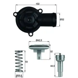 MAHLE TI22087D Thermostat f&uuml;r VW Golf 5 / Plus Jetta 3 Fox Polo 4 5 1.2 / 12V 1.4/1.6 FSI