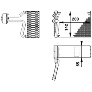 MAHLE AE66000P Verdampfer Klimaanlage f&uuml;r MERCEDES-BENZ Viano Vito W639 0018305858
