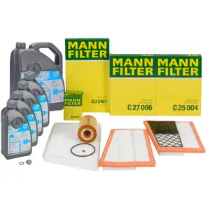 MANN Filterset 3-tlg + 9L ORIGINAL 5W30 MB 229.51 Motor&ouml;l MERCEDES W203 S203 C/A209 OM642