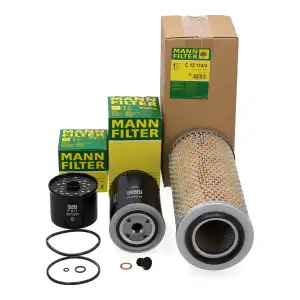 MANN Kraftstofffilter + Luftfilter + &Ouml;lfilter f&uuml;r VW Transporter T3 1.6 TD 69/70 PS