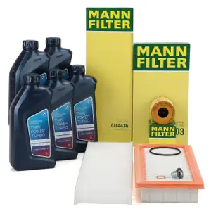 MANN Filterset + 5L ORIGINAL 5W30 Motor&ouml;l f&uuml;r MINI R56 R55 R60 Cooper S/Works N14 N18