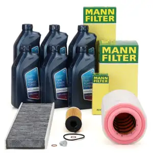 MANN Filterset 3-tlg + 6L ORIGINAL 5W-30 Motor&ouml;l f&uuml;r MINI R56 R55 R60 One D/Cooper D N47