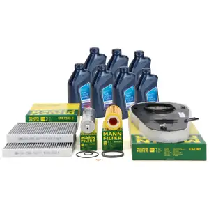 MANN Filterset 4-tlg + 7L ORIGINAL 5W30 Motor&ouml;l f&uuml;r BMW 5er F10 F11 F07 525d 530d 535d N57