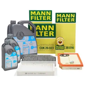 MANN Filterset + 7L ORIGINAL 5W30 MB 229.51 Motor&ouml;l MERCEDES W205 C257 W213 X/C253 M264