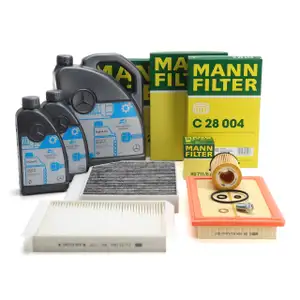 MANN Filterset + 7L ORIGINAL 5W30 MB 229.51 Motor&ouml;l f&uuml;r MERCEDES W205 W213 X253 C253 M274