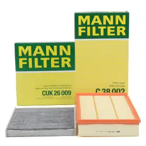 MANN Innenraumfilter + Luftfilter f&uuml;r AUDI RS3 8V 8Y RSQ3 F3 TTRS Passat 2.0 TDI 4motion