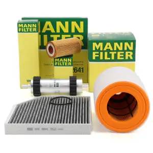 MANN Filterset Filterpaket 4-tlg f&uuml;r AUDI A6 C7 A7 4G 3.0 TDI 190/211/218/272 PS 2014-2018