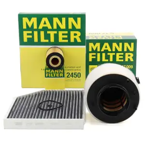 MANN Filterset 3-tlg f&uuml;r AUDI A4 8K B8 A5 8T 8F Q5 8RB 2.0 TDI 136/150/163/190 PS
