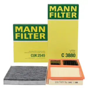 MANN Innenraumfilter + Luftfilter f&uuml;r VW Polo 4 5 Cordoba Ibiza 3 4 Fabia 1 2 Roomster 1.4