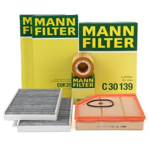 MANN Filterset f&uuml;r BMW 5er E60 E61 520i 525i 530i 170/192/231 PS M54 B22/B25/B30