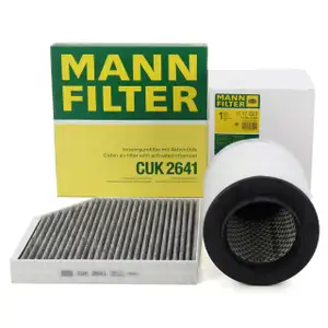 MANN Innenraumfilter + Luftfilter f&uuml;r AUDI A8 4H D4 2.0/3.0/4.0 TFSI 3.0 TDI