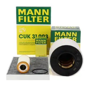 MANN Filterset Filterpaket 3-tlg f&uuml;r AUDI S4 (B9) S5 (F5) SQ5 (FY) 50TDI 286/341/347 PS