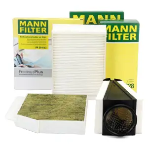 MANN FreciousPlus Innenraumfilter + Vorfilter + Luftfilter f&uuml;r MERCEDES W205 10/C253 OM651