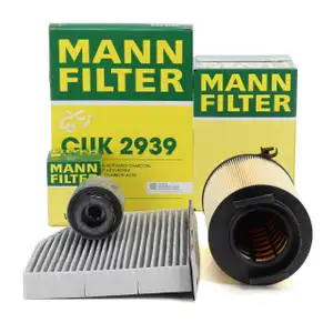 MANN Filterset f&uuml;r VW Golf 5 6 Passat B6 A3 8P Leon 1P Octavia 2 1.4 TSI 06.2008-06.2010