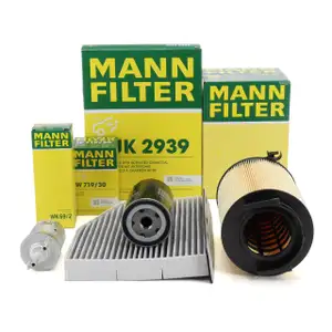 MANN Filterset 4-tlg f&uuml;r VW Golf 5 6 Touran AUDI A3 8P Leon 1P Octavia 2 1.6 102 PS