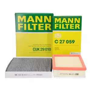 MANN Innenraumfilter + Luftfilter f&uuml;r VOLVO XC40 (536) T4 / T5 Plug-in Hybrid 211/262 PS
