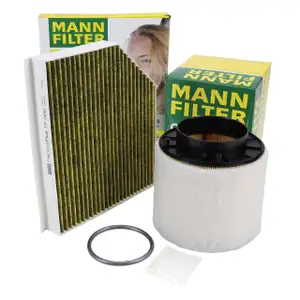 MANN FreciousPlus Innenraumfilter + Luftfilter f&uuml;r AUDI A4 B8 A5 8T 8F Q5 8RB 2.7/3.0 TDI