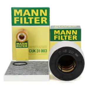 MANN Filter-Set 3-tlg f&uuml;r AUDI A4 B9 A5 F5 Q5 FY 3.0/45/50 TDI 218-286 PS
