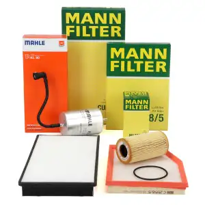 MANN Filterset Filterpaket 4-tlg f&uuml;r PORSCHE Boxster (986) 2.5 2.7 S 3.2 204-266 PS