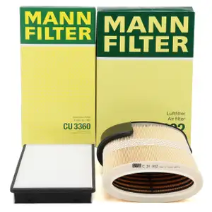 MANN Innenraum + Luftfilter f&uuml;r PORSCHE Boxster Cayman 986 987 2.7 S 3.2 / 3.4 204-303 PS