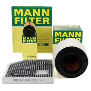 MANN Filter-Set 3-tlg f&uuml;r AUDI A4 8K B8 A5 8T 8F Q5 8RB 3.0/SQ5 TDI 204-340 PS