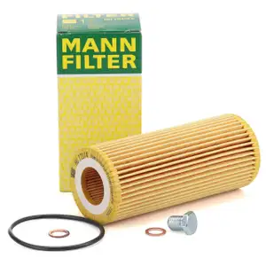 MANN HU721/4x &Ouml;lfilter + Schraube f&uuml;r BMW E46 E90-93 E60 E61 E63 E64 E65-67 X3 X5 M57 N57