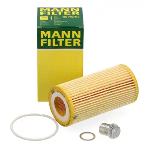 MANN HU719/8x &Ouml;lfilter + Schraube f&uuml;r FORD Focus 2 ST / RS Kuga 1 Mondeo 4 S-Max 2.5
