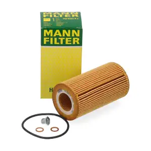 MANN HU938/4x lfilter + Schraube f&uuml;r BMW 5er E34 E39 7er E32 E38 E31 X5 E53 M60 M62 M73