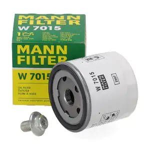 MANN W7015 &Ouml;lfilter + Schraube f&uuml;r FORD Focus 4 2.3 ST Galaxy Mondeo S-Max 2.0 EcoBoost