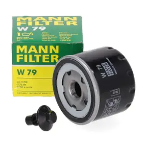 MANN W79 &Ouml;lfilter + Schraube f&uuml;r FIAT 500X (334_) Tipo (356_, 357_) 1.0 1.3