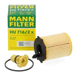 MANN HU716/2x &Ouml;lfilter + Schraube f&uuml;r FORD Tourneo Transit Connect Courier 1.5/1.6 TDCi
