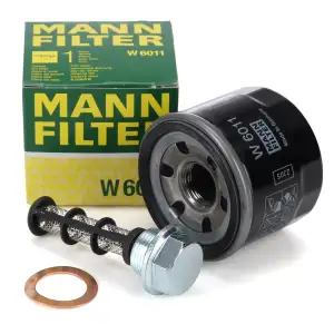 MANN W6011 &Ouml;lfilter + Schraube f&uuml;r SMART ForTwo Cabrio/Coupe 451 1.0/Turbo/Brabus M132