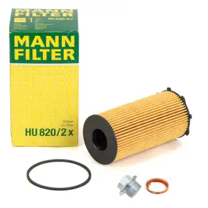 MANN HU820/2x &Ouml;lfilter + Schraube f&uuml;r JEEP Cherokee (KJ) (KK) Wrangler 3 (JK) 2.8 CRD