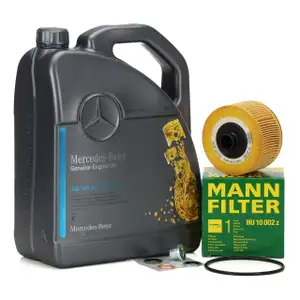 5L ORIGINAL Motor&ouml;l 5W40 + Schraube + MANN HU10002z &Ouml;lfilter f&uuml;r SMART ForTwo ForFour 0.9