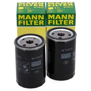 2x MANN W719/13 Ölfilter für MERCEDES W201 W124 S124 C124 W126 R107 R129 M102 1021840501