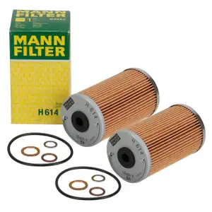 2x MANN H614n &Ouml;lfilter f&uuml;r MERCEDES 190 W201 W126 W460 W461 W463 T1 B601 OM102 0001802409
