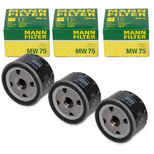 3x MANN MW75 &Ouml;lfilter f&uuml;r BMW i3 Motorr&auml;der R1200 R nine T K1200 K1600 C600 F800 7673541