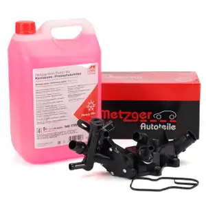 METZGER Thermostatgeh&auml;use + Sensor 5L febi Frostschutz f&uuml;r MERCEDES RENAULT 0.9-1.2 TCe