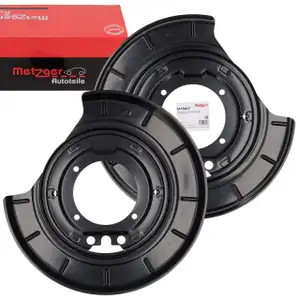 2x METZGER Spritzblech Bremsscheibe f&uuml;r MERCEDES GL X164 M W164 R W251 V251 hinten