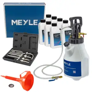 MEYLE 12,5L Druckluft Einfüllgerät + Trichter + 7L ZF LifeGuard FLUID 5 Getriebeöl
