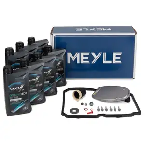 MEYLE Getriebefilter Satz 722.6 5-Gang Automatik + 7L WOLF Getriebeöl MERCEDES-BENZ