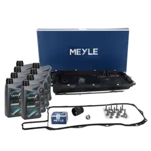 MEYLE Getriebeölwanne + 8L WOLF Getriebeöl für BMW 3er 5er 7er X3 X5 hybrid 8HP75