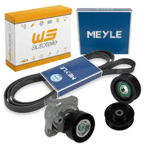 MEYLE Keilrippenriemen + Spanner + Rollen Set für MERCEDES W203 W204 W211 W212 W463 M272