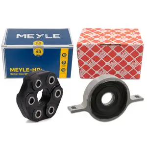 MEYLE HD Gelenkscheibe + febi Mittellager f&uuml;r BMW 1er F20 F21 114-120i N13 mit Schaltung