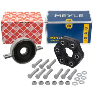 MEYLE HD Gelenkscheibe Rep.-Satz + febi Mittellager f&uuml;r BMW 5er F10 F11 520-530i bis 04.13