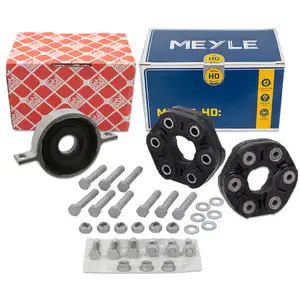 2x MEYLE HD Gelenkscheibe Rep.-Satz + Mittellager f&uuml;r BMW 5er F10 F11 523i 528i bis 03.11