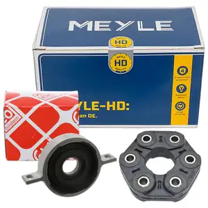 MEYLE HD Gelenkscheibe + febi Mittellager f&uuml;r BMW 5er F10 F11 520i 523i 528i 530i