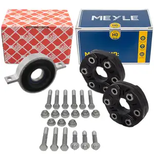 2x MEYLE HD Gelenkscheibe Rep.-Satz + febi Mittellager f&uuml;r BMW F10 535i F01 730/740i 730d
